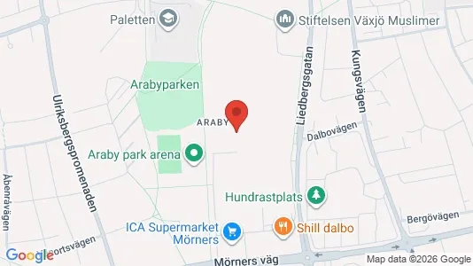 Apartments for rent i Växjö - kort over placeringen