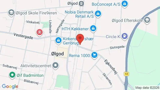 Apartments for rent i Ølgod - kort over placeringen