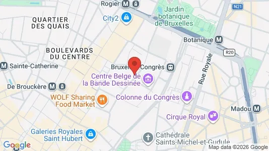 Apartments for rent i Stad Brussel - kort over placeringen