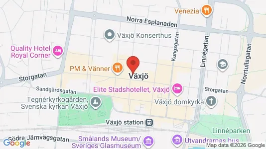 Apartments for rent i Växjö - kort over placeringen