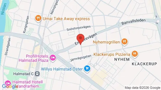 Apartments for rent i Halmstad - kort over placeringen