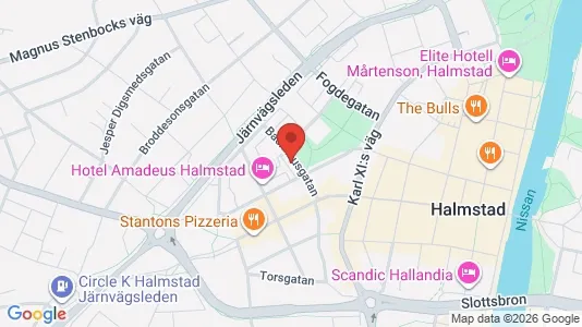 Apartments for rent i Halmstad - kort over placeringen