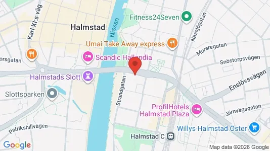 Apartments for rent i Halmstad - kort over placeringen