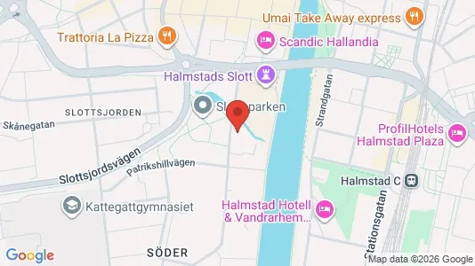 Apartments for rent i Halmstad - kort over placeringen