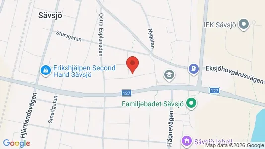 Apartments for rent i Sävsjö - kort over placeringen