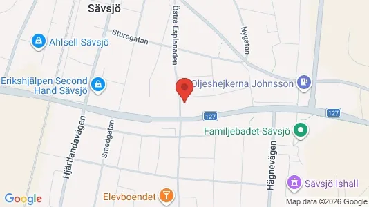 Apartments for rent i Sävsjö - kort over placeringen