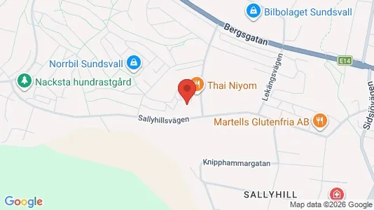 Apartments for rent i Sundsvall - kort over placeringen