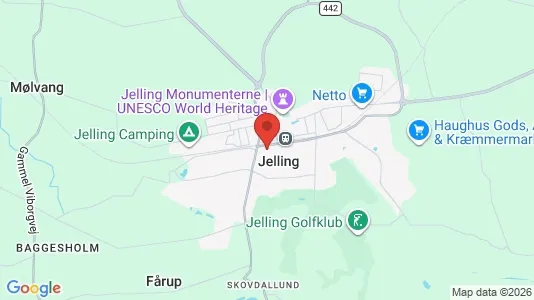 Houses for rent i Jelling - kort over placeringen