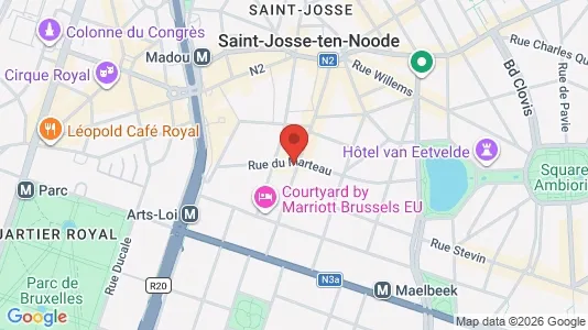 Apartments for rent i Brussels Sint-Joost-ten-Node - kort over placeringen