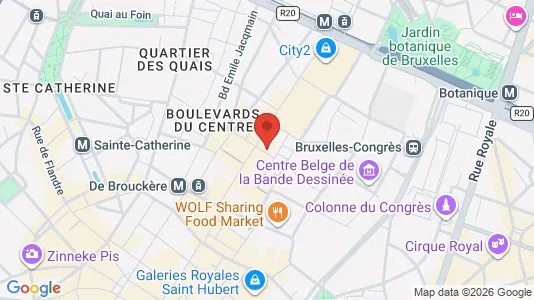 Apartments for rent i Stad Brussel - kort over placeringen