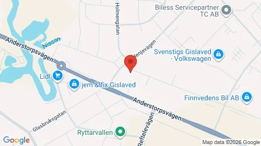 Apartments for rent i Gislaved - kort over placeringen