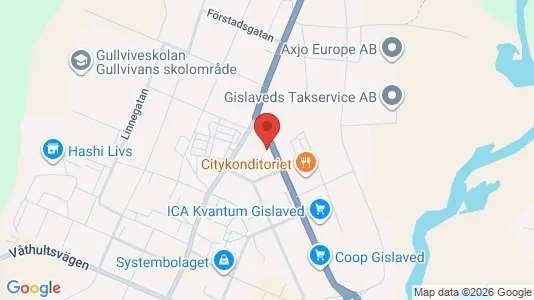 Apartments for rent i Gislaved - kort over placeringen