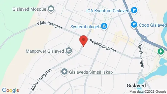 Apartments for rent i Gislaved - kort over placeringen