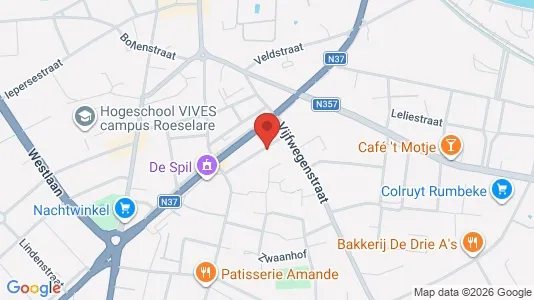Apartments for rent i Roeselare - kort over placeringen