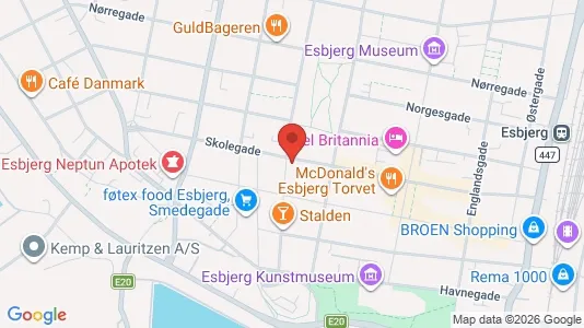 Apartments for rent i Esbjerg Center - kort over placeringen