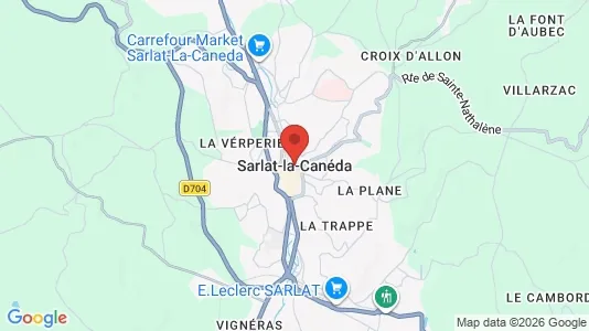 Apartments for rent i Sarlat-la-Canéda - kort over placeringen