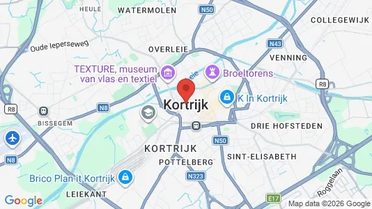 Houses for rent i Kortrijk - kort over placeringen