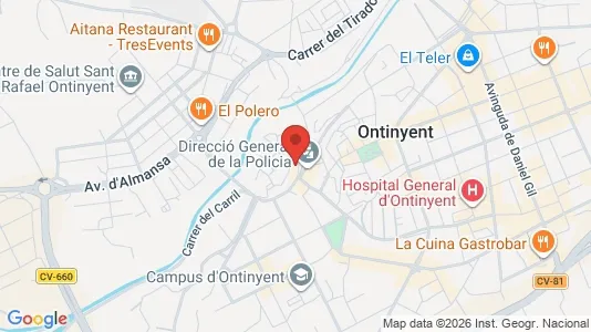 Rooms for rent i Ontinyent - kort over placeringen