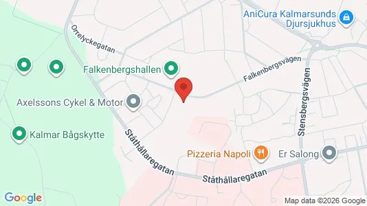 Rooms for rent i Kalmar - kort over placeringen