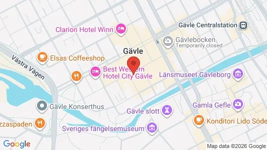 Apartments for rent i Gävle - kort over placeringen