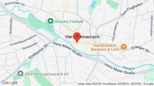 Apartments for rent i Erlangen-Höchstadt - kort over placeringen