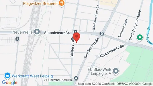 Apartments for rent i Leipzig - kort over placeringen