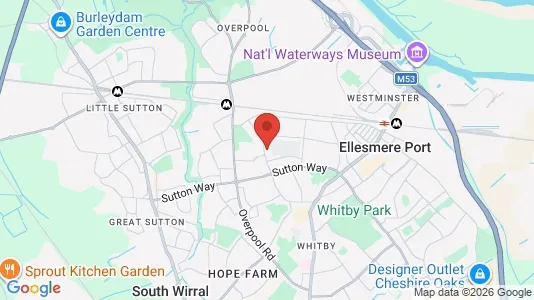 Houses for rent i Ellesmere Port - Merseyside - kort over placeringen