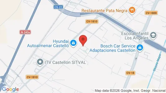Apartments for rent i Castellón de la Plana/Castelló de la Plana - kort over placeringen