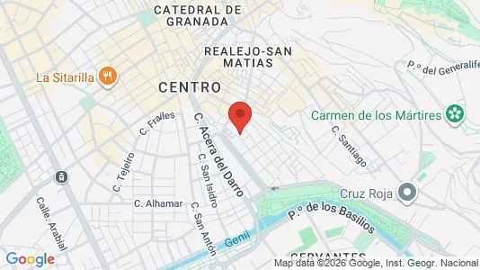 Apartments for rent i Granada - kort over placeringen