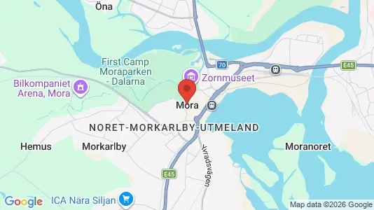 Houses for rent i Mora - kort over placeringen