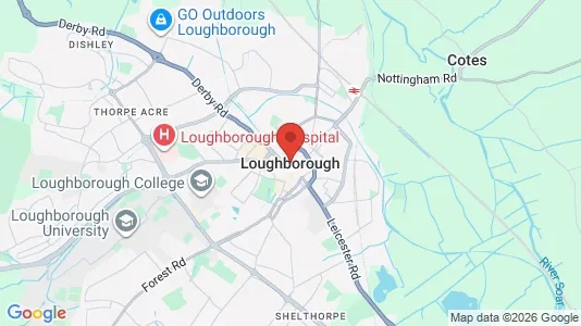 Rooms for rent i Loughborough - Leicestershire - kort over placeringen