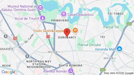 Houses for rent i Dorobanti - kort over placeringen