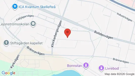 Apartments for rent i Skellefteå - kort over placeringen
