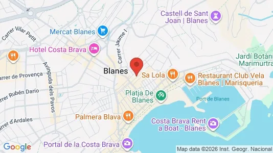 Apartments for rent i Blanes - kort over placeringen