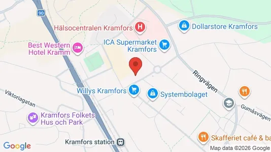 Apartments for rent i Kramfors - kort over placeringen