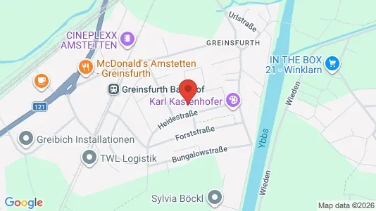 Apartments for rent i Amstetten - kort over placeringen
