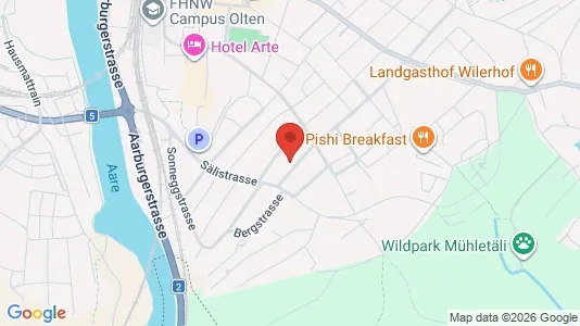 Apartments for rent i Olten - kort over placeringen