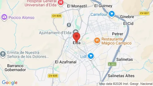 Houses for rent i Elda - kort over placeringen