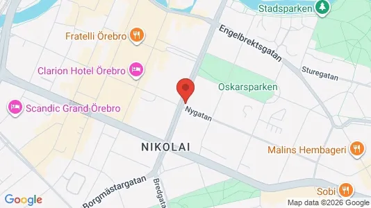 Apartments for rent i Örebro - kort over placeringen