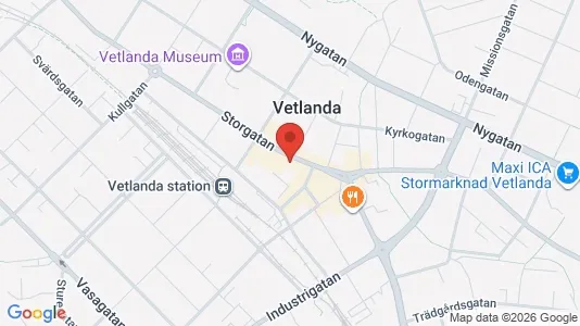 Apartments for rent i Vetlanda - kort over placeringen