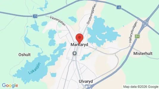 Apartments for rent i Markaryd - kort over placeringen
