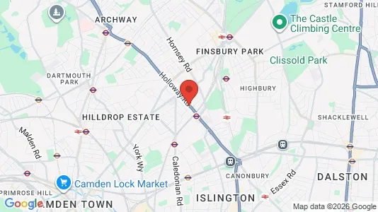 Apartments for rent i London N7 - kort over placeringen