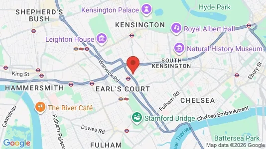 Apartments for rent i London SW5 - kort over placeringen