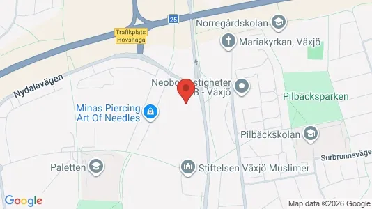 Apartments for rent i Växjö - kort over placeringen