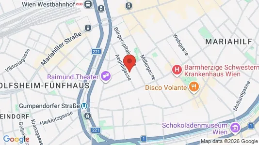 Apartments for rent i Wien Mariahilf - kort over placeringen