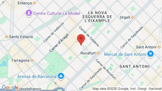 Apartments for rent i Barcelona Eixample - kort over placeringen