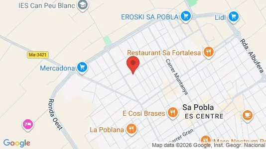Apartments for rent i Sa Pobla - kort over placeringen