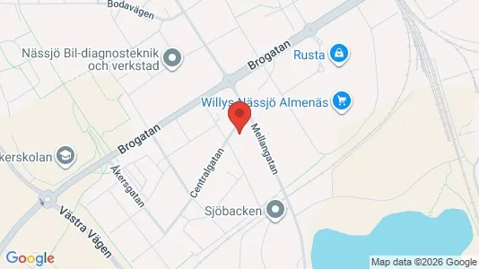 Apartments for rent i Nässjö - kort over placeringen