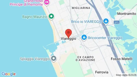 Apartments for rent i Viareggio - kort over placeringen