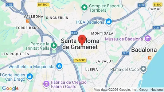 Apartments for rent i Santa Coloma - kort over placeringen